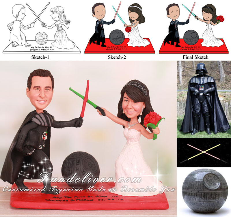 Star War Theme Darth Vader Cake Toppers